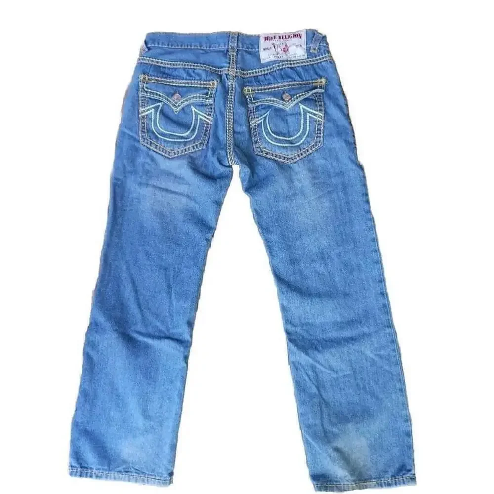 Vintage True Religion Bobby Jeans Mens 38x31 Y2K Dark Wash